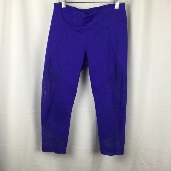 Athleta mesh Sonar Capri Leggings Size Small Purple - Picture 2 of 7